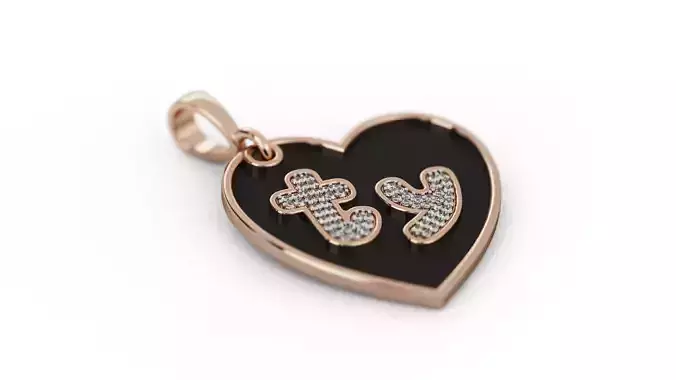 Thank you Diamond  Heart Pendant