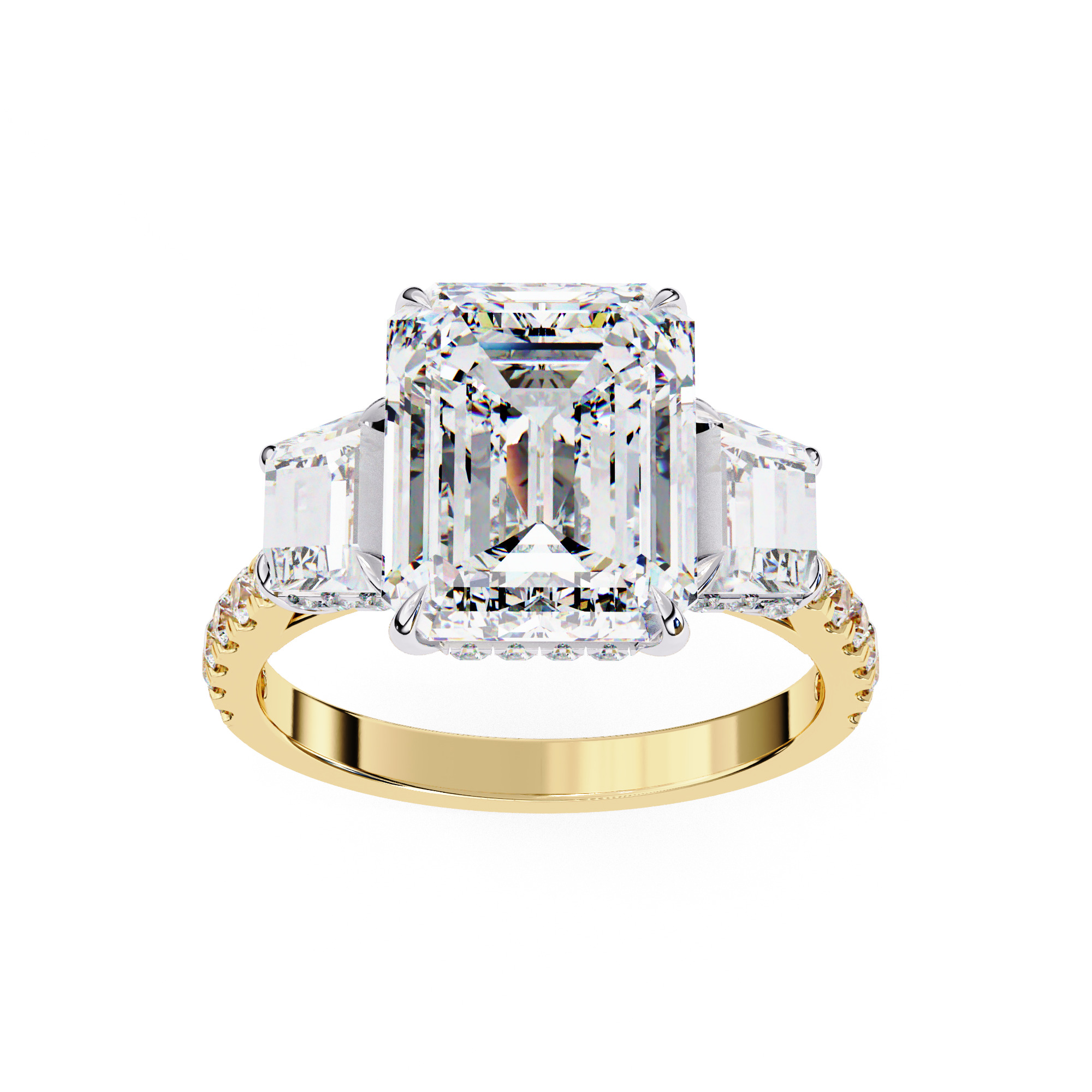 PRINCESS DIAMOND RING -CAD-132 3D model_1