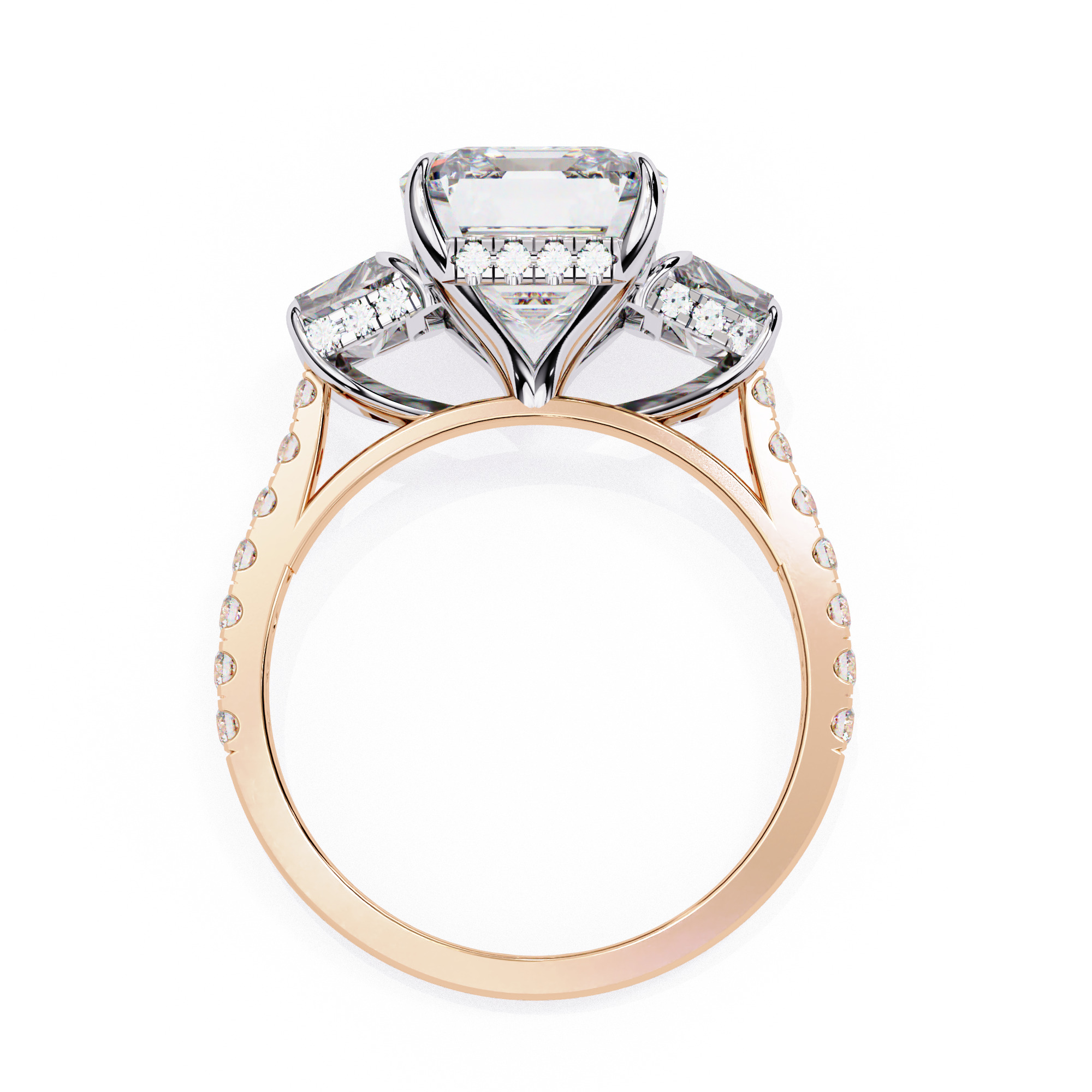 PRINCESS DIAMOND RING -CAD-132 3D model_8