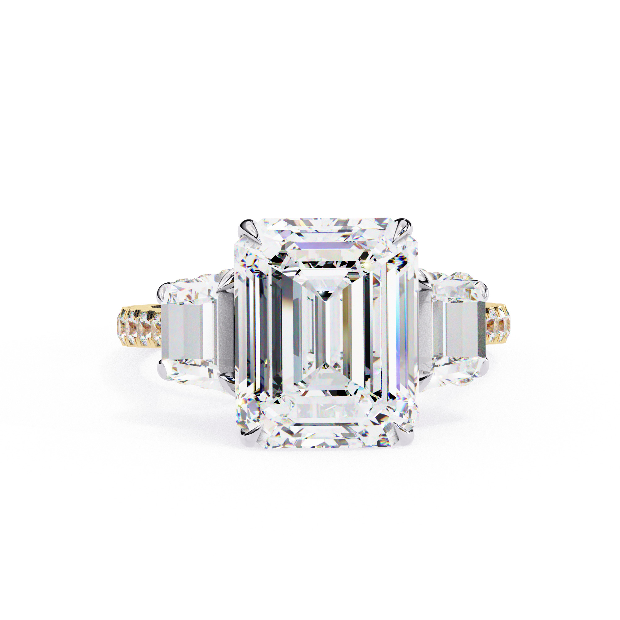 PRINCESS DIAMOND RING -CAD-132 3D model_4