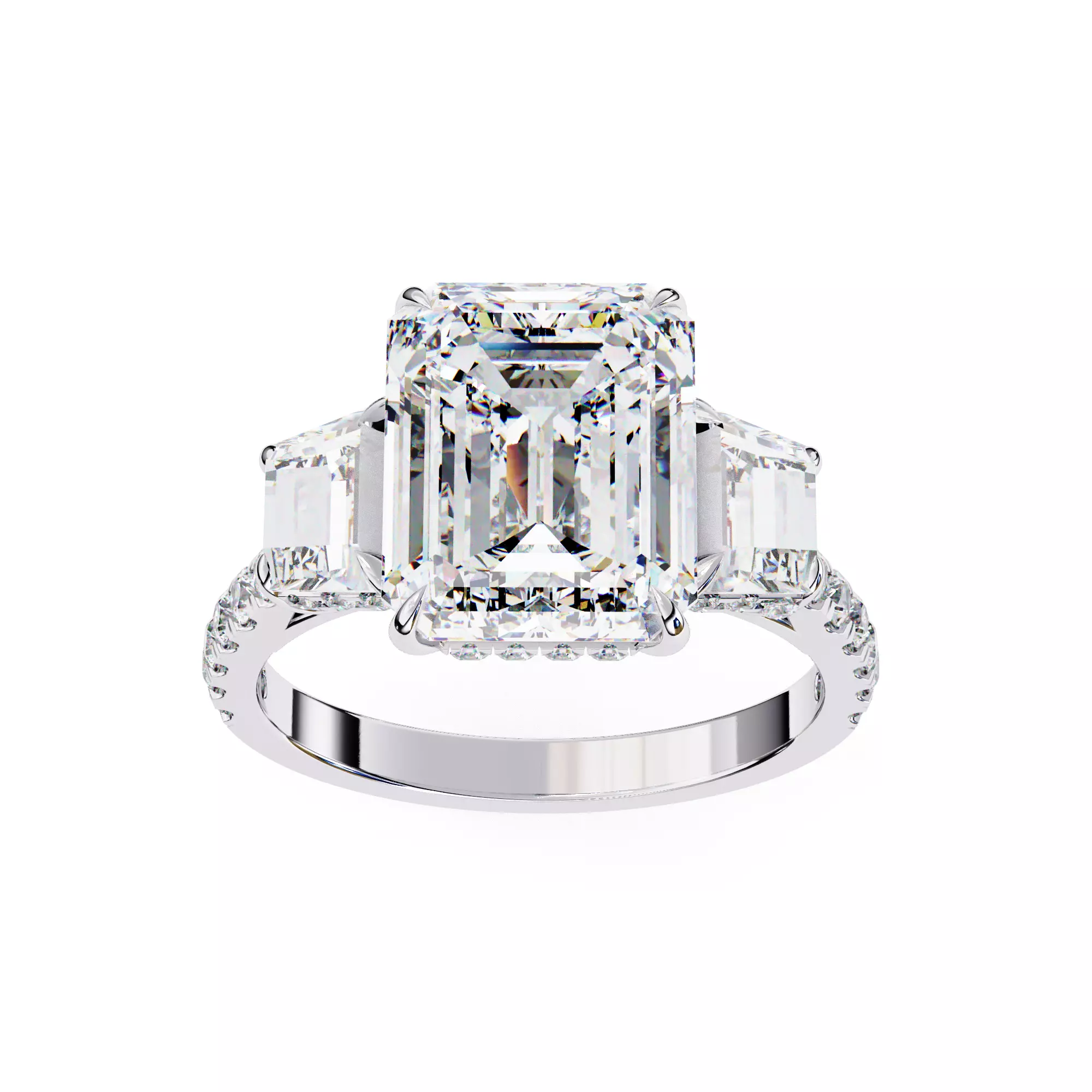 PRINCESS DIAMOND RING -CAD-132 3D model_0