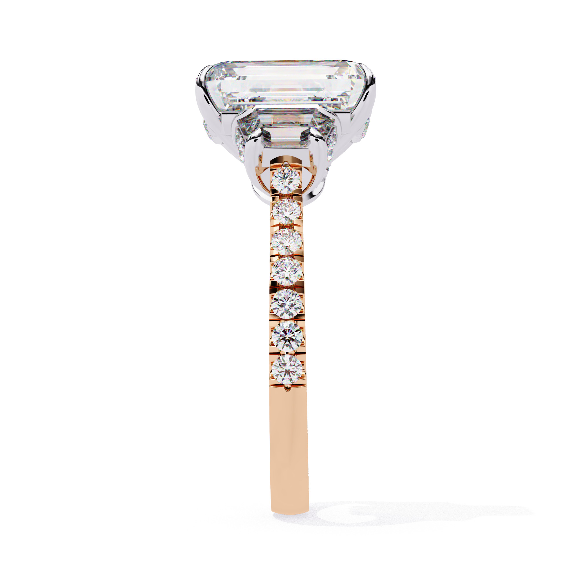 PRINCESS DIAMOND RING -CAD-132 3D model_11