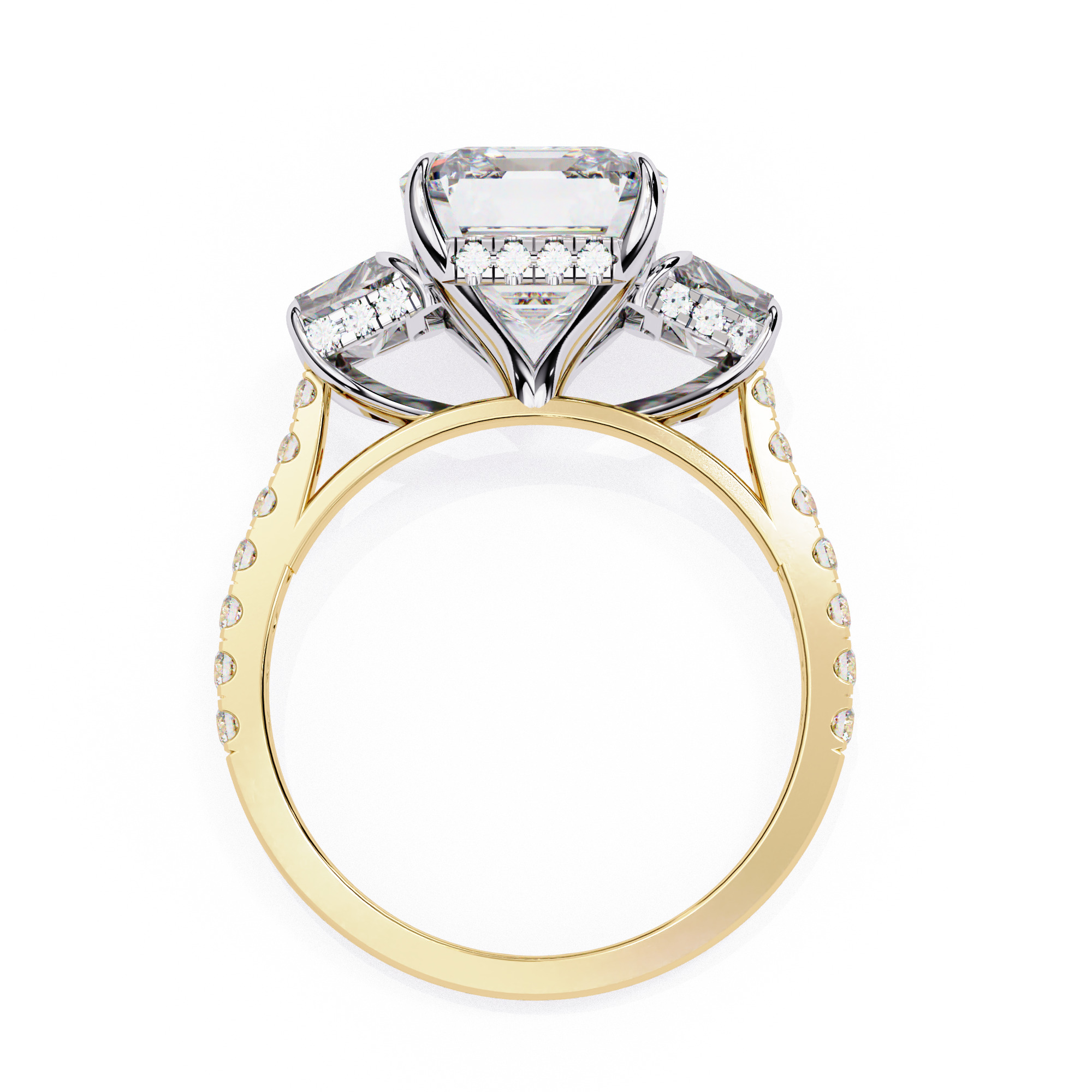 PRINCESS DIAMOND RING -CAD-132 3D model_7