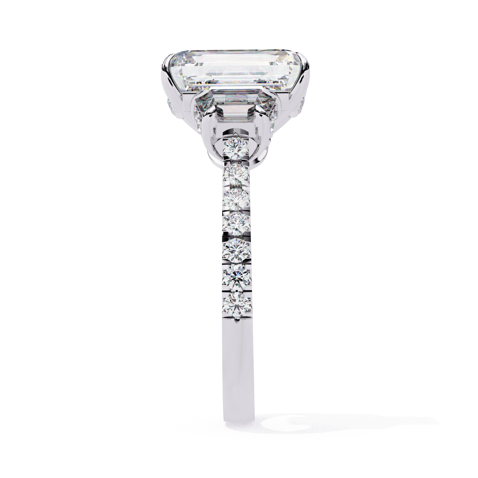 PRINCESS DIAMOND RING -CAD-132 3D model_9