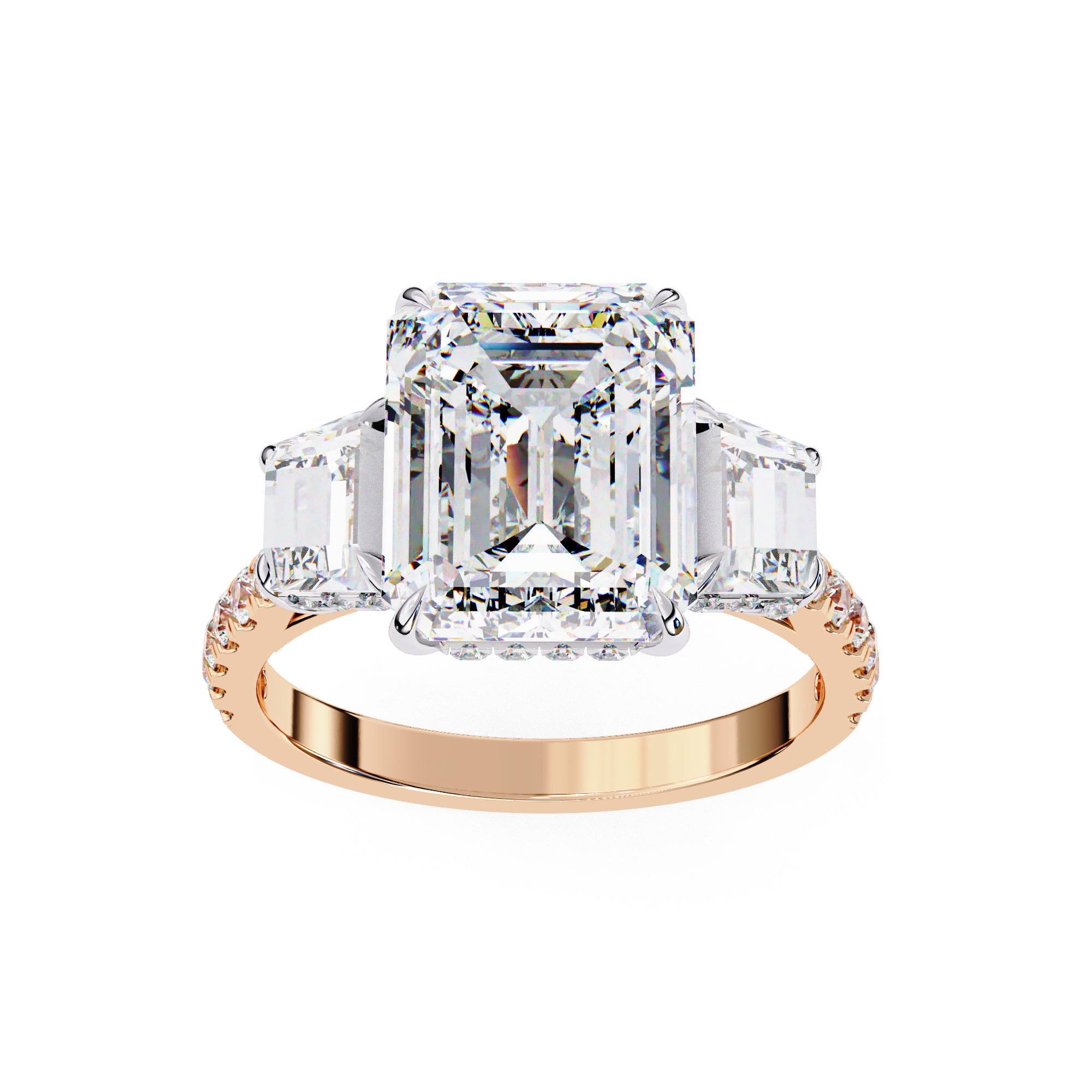 PRINCESS DIAMOND RING -CAD-132 3D model_2
