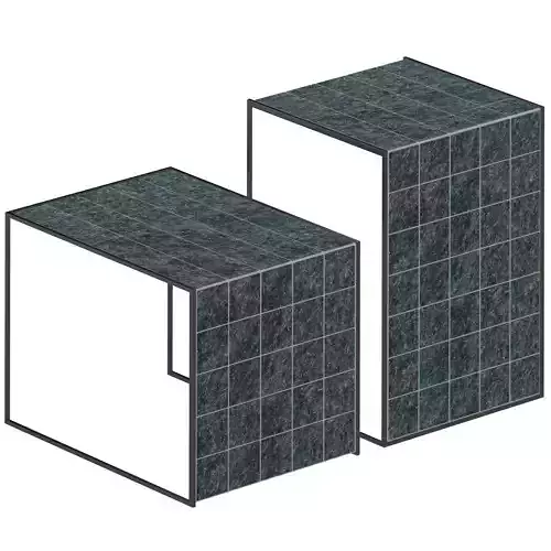 MT L-shaped tile table 