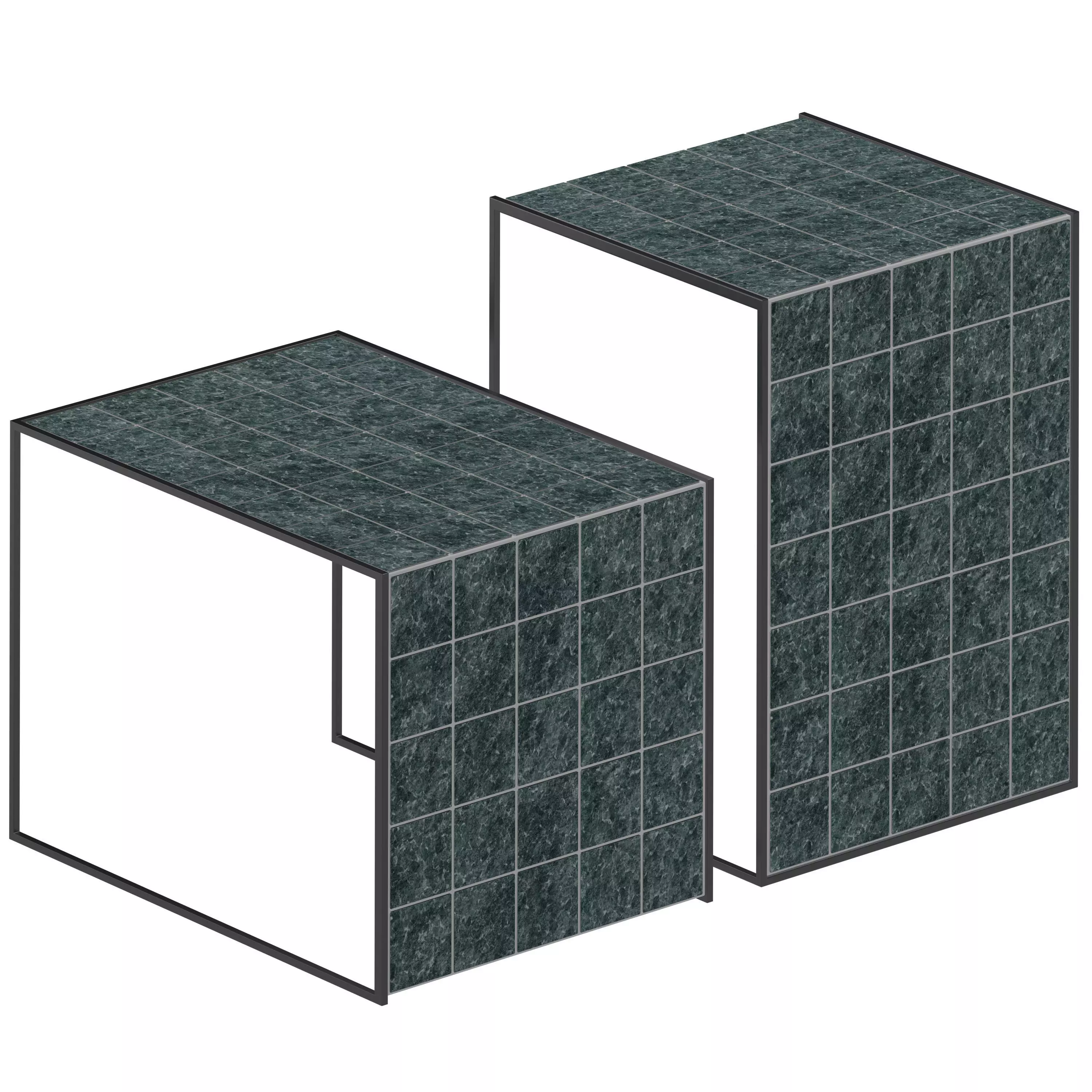MT L-shaped tile table  3D model_0