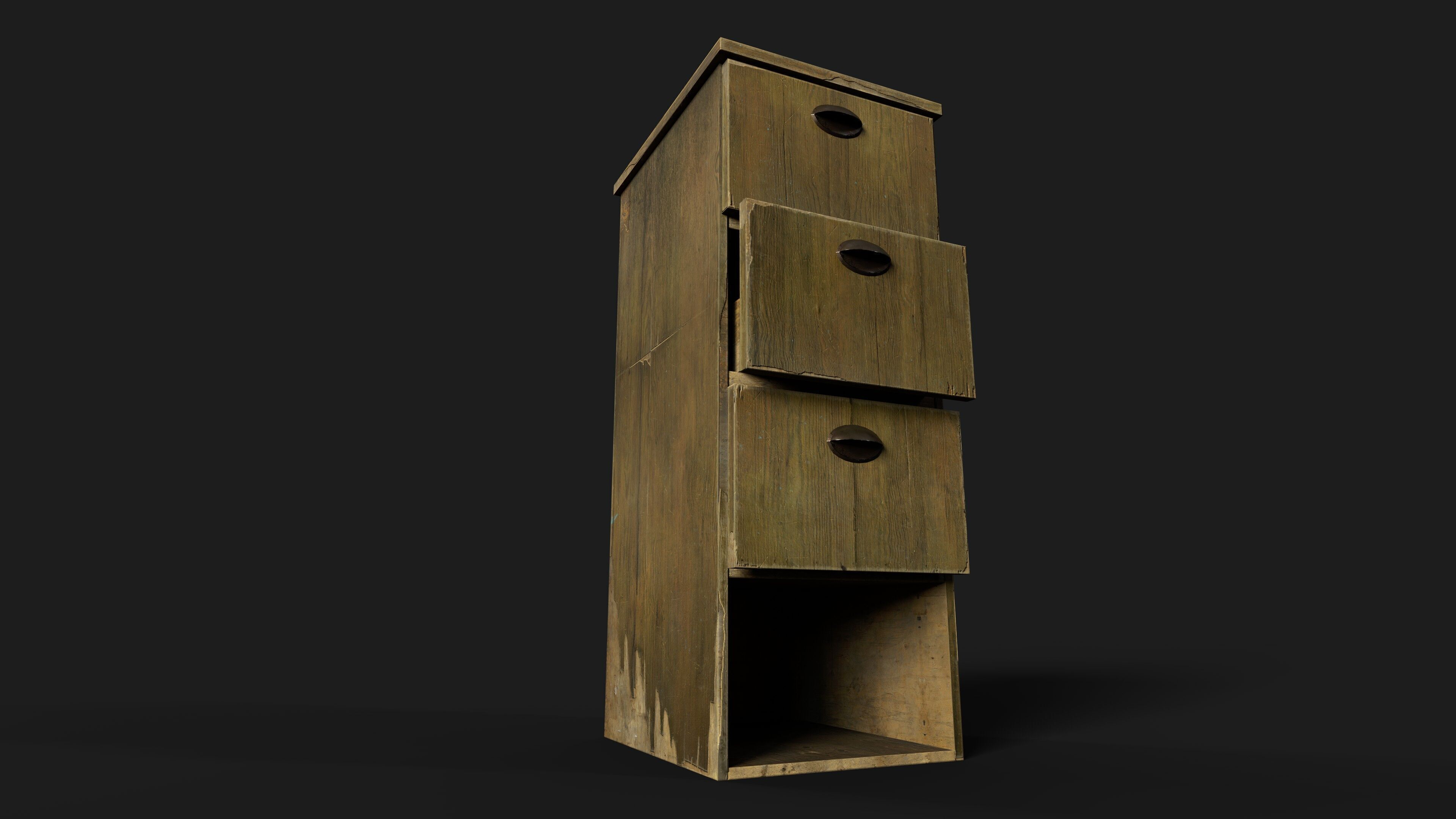 Furniture set Low-poly 3D model_13