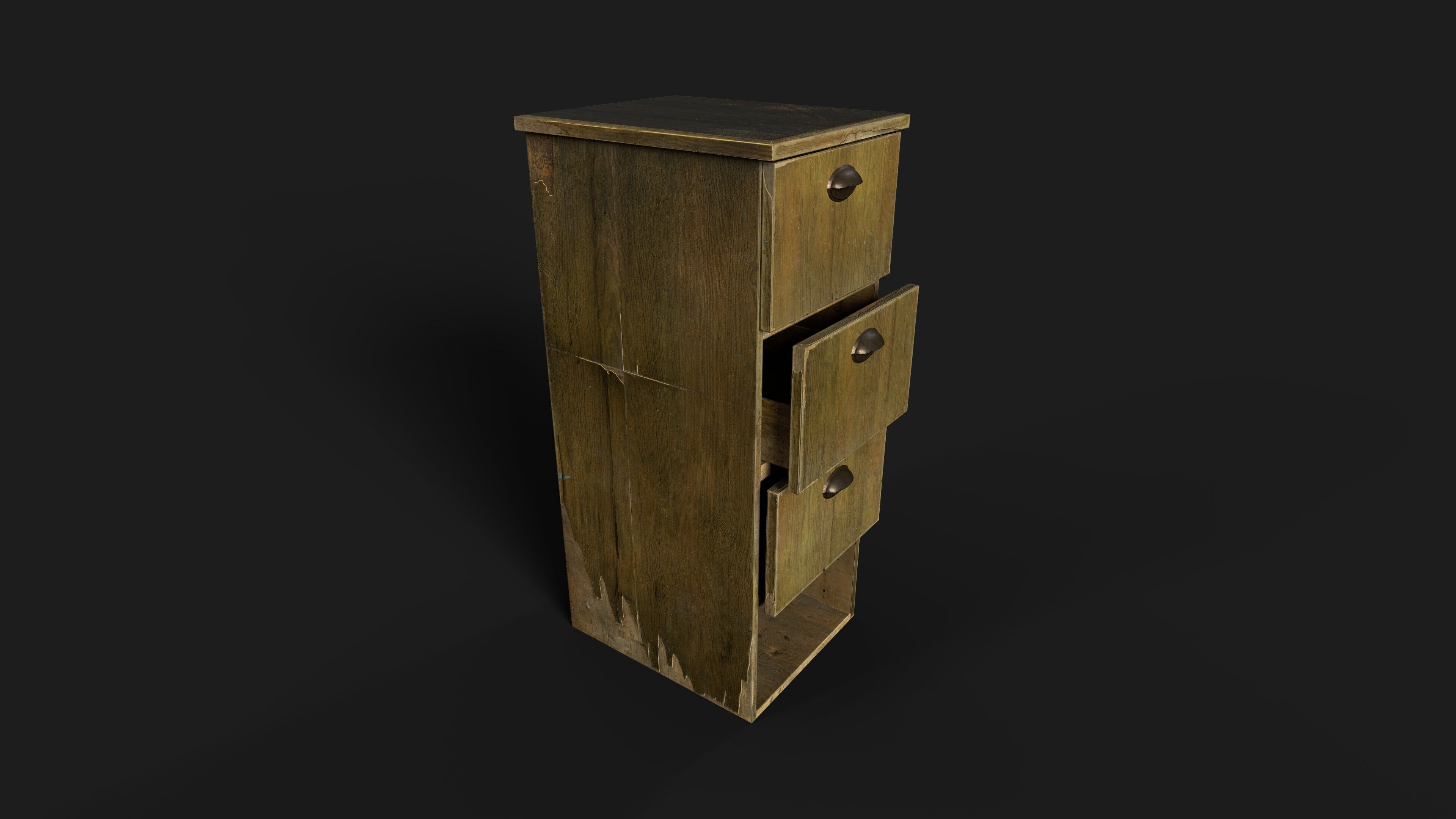 Furniture set Low-poly 3D model_8