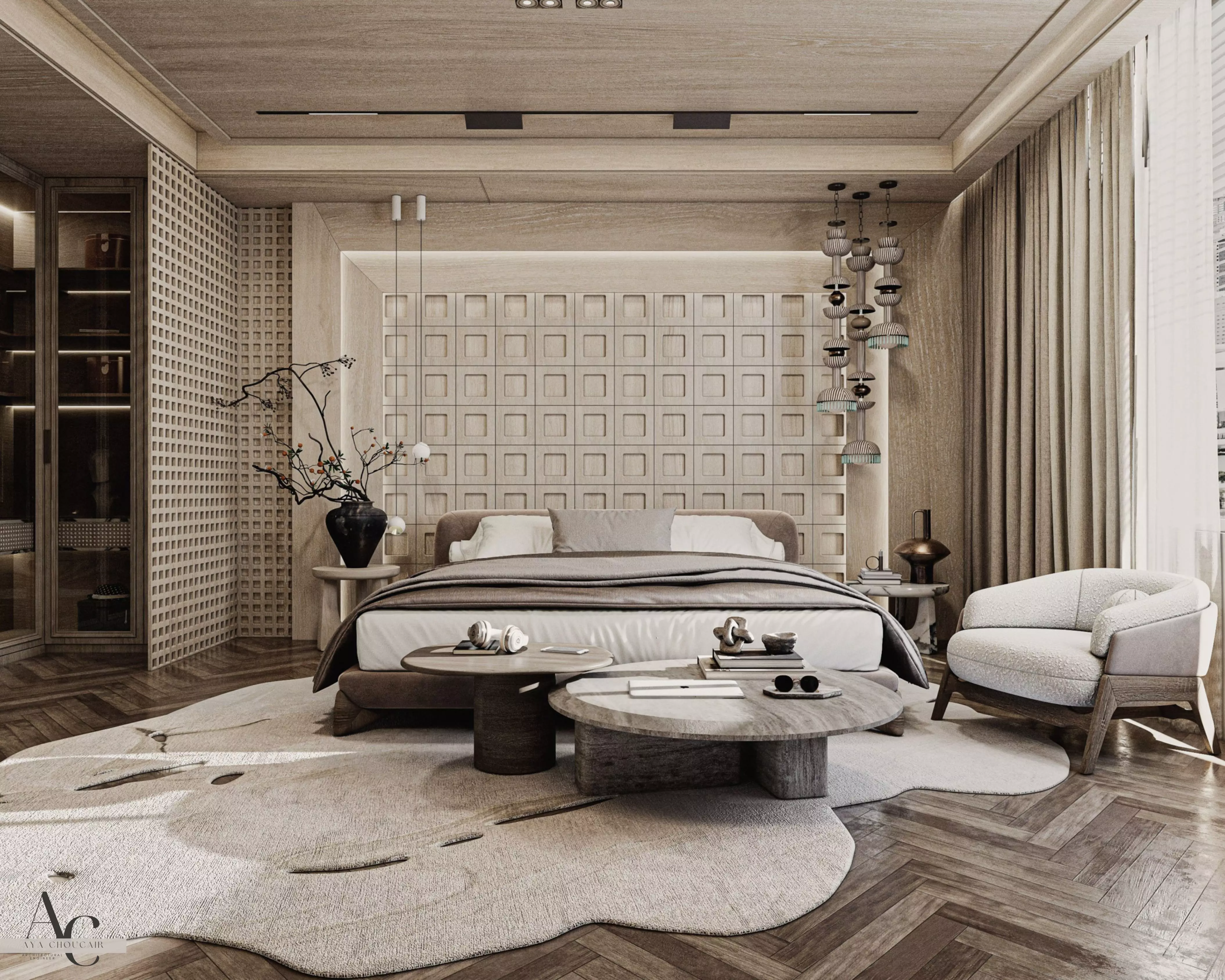 Master bedroom interior design 3D model_10