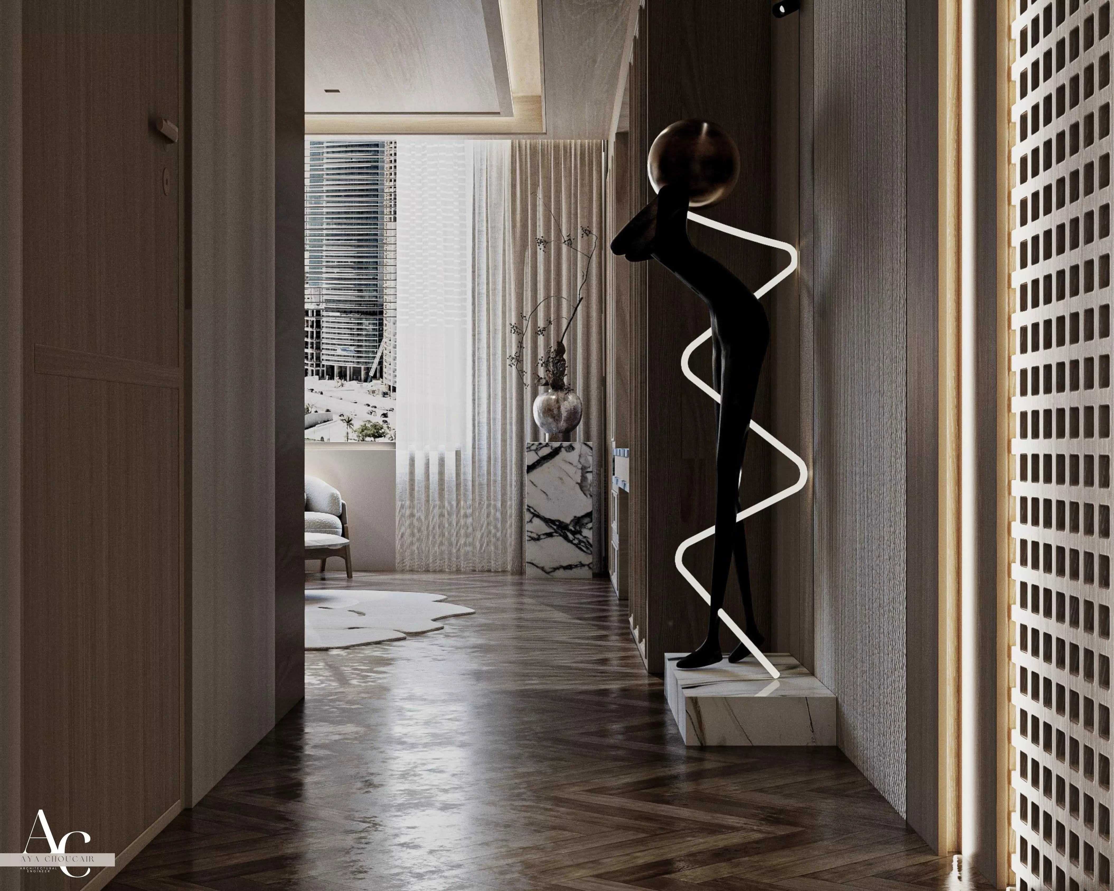 Master bedroom interior design 3D model_8