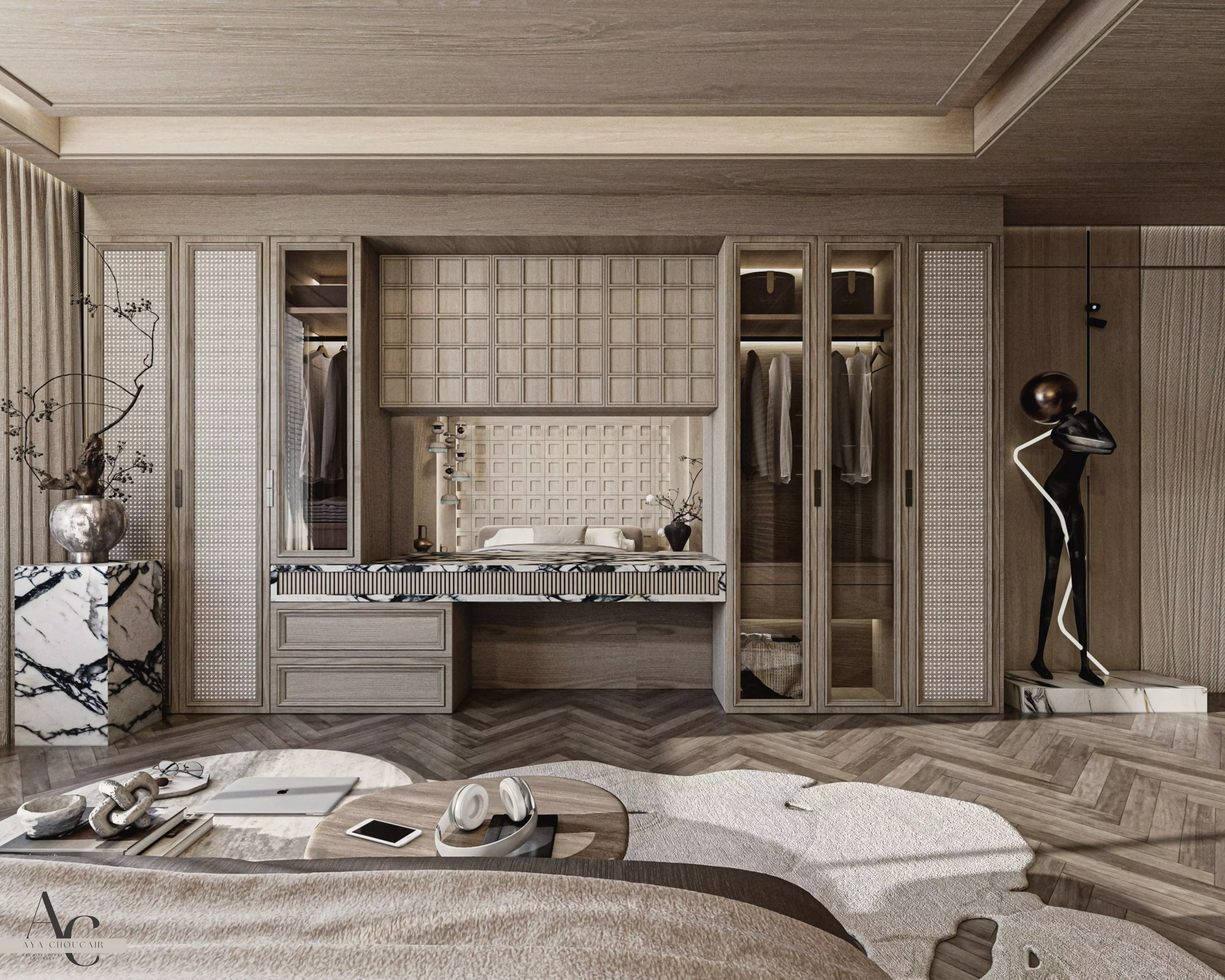 Master bedroom interior design 3D model_12