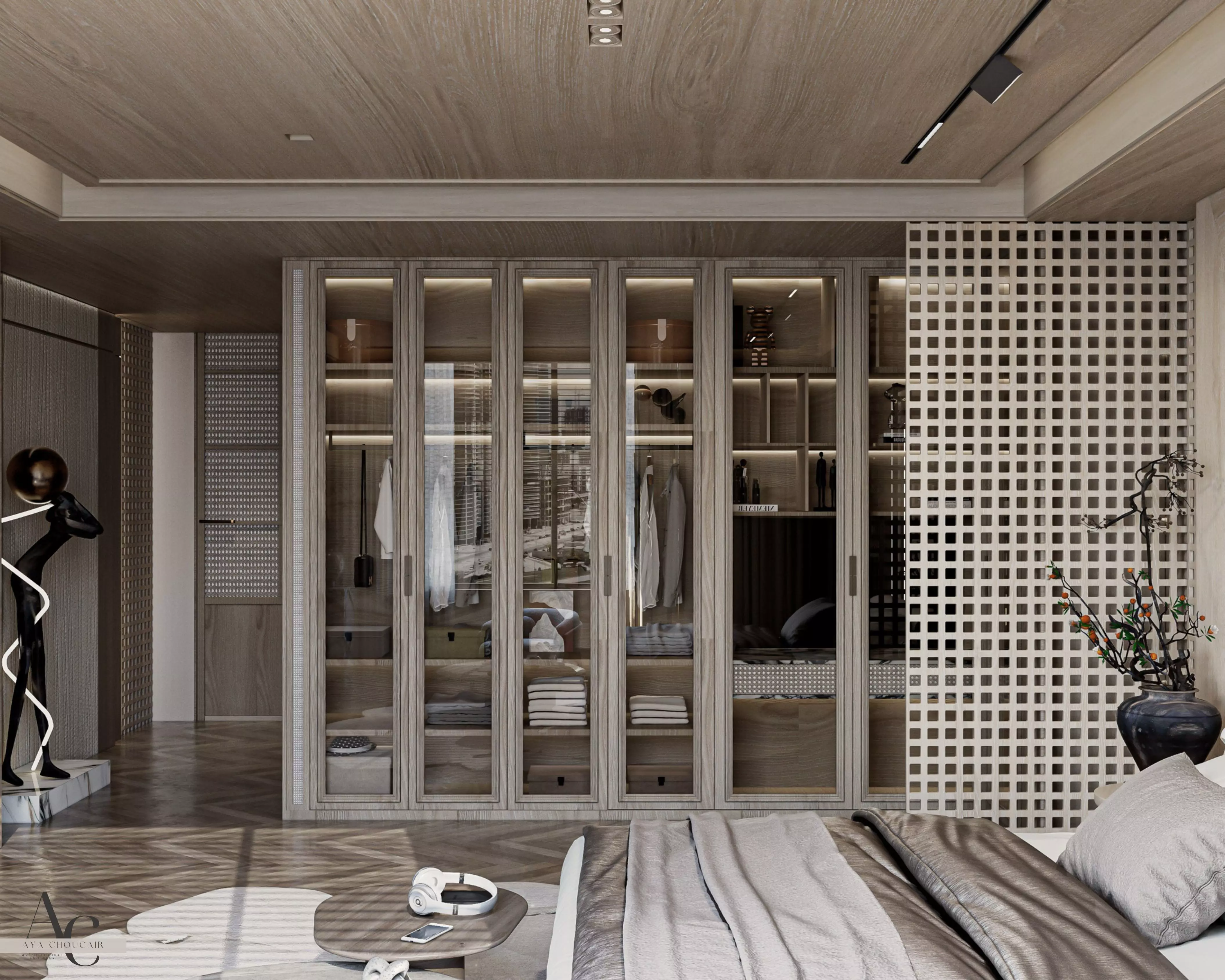 Master bedroom interior design 3D model_11