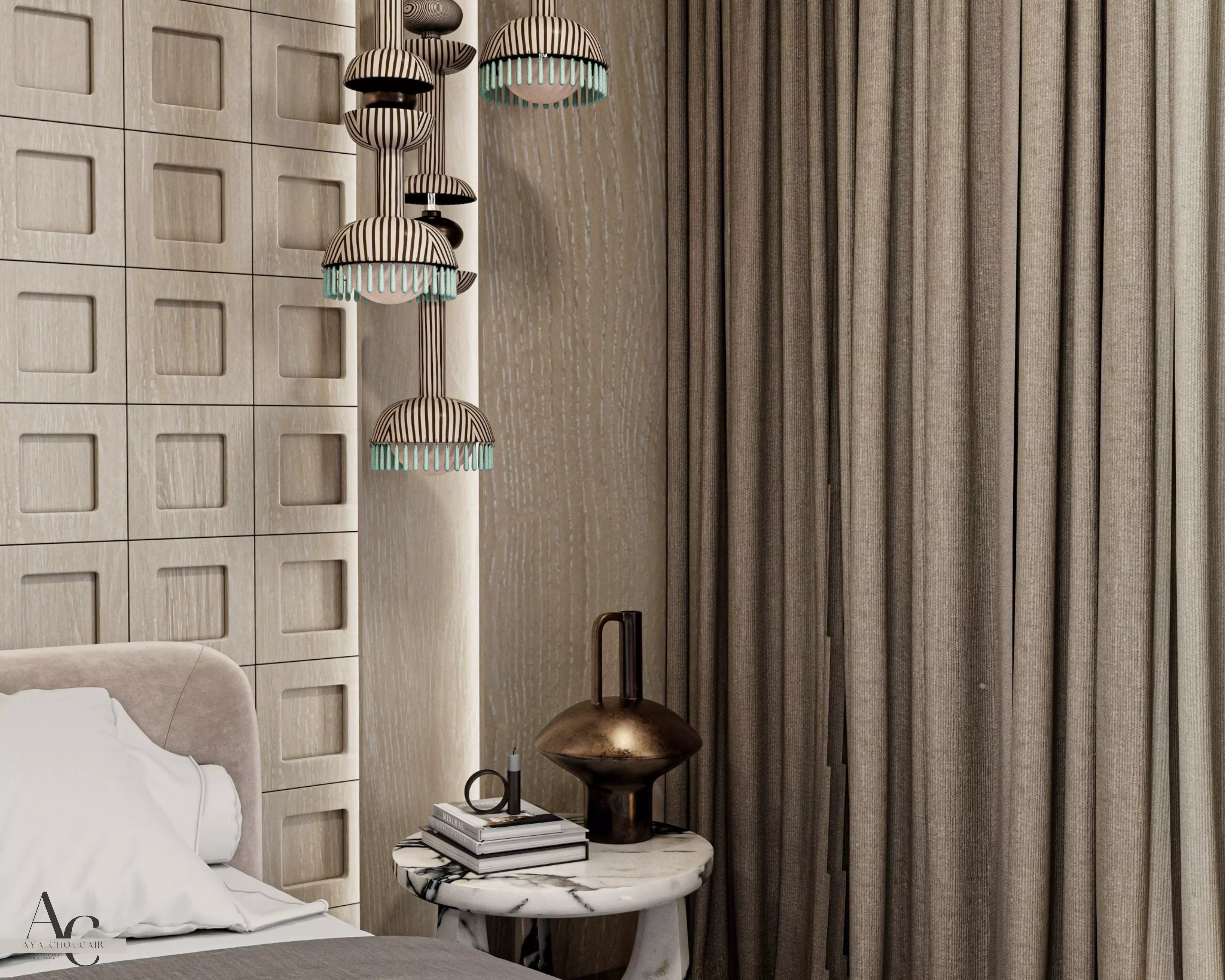 Master bedroom interior design 3D model_7