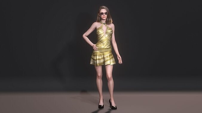 Hot girl 3D model