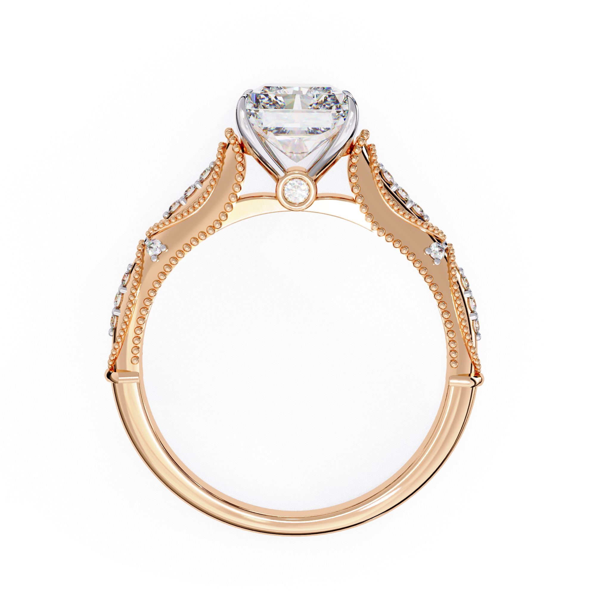 RAIDIANT DIAMOND RING -CAD-129 3D model_8