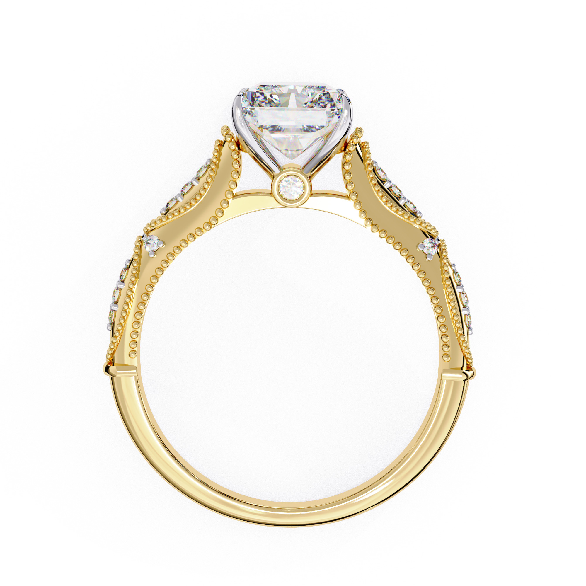 RAIDIANT DIAMOND RING -CAD-129 3D model_7