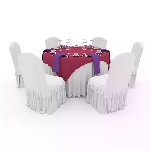 Banquet Table and Chair 33 3D model