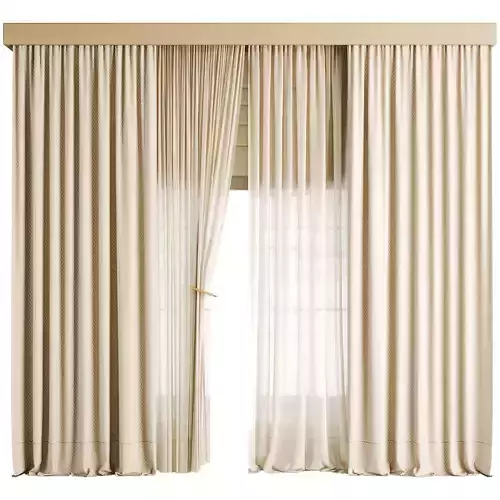 Roman and Cotton Curtain  Low-poly 3D model