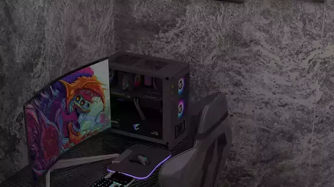 Gamer Room Interior  Full Collection with Modular Assets