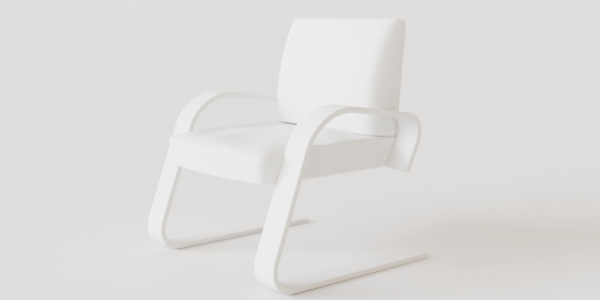 Poang Style Armchair 3D model_7