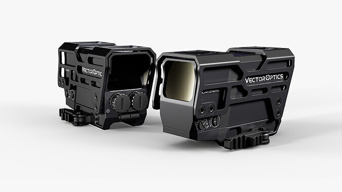 Solar Power Red Dot Sight - 002 Low-poly 3D model