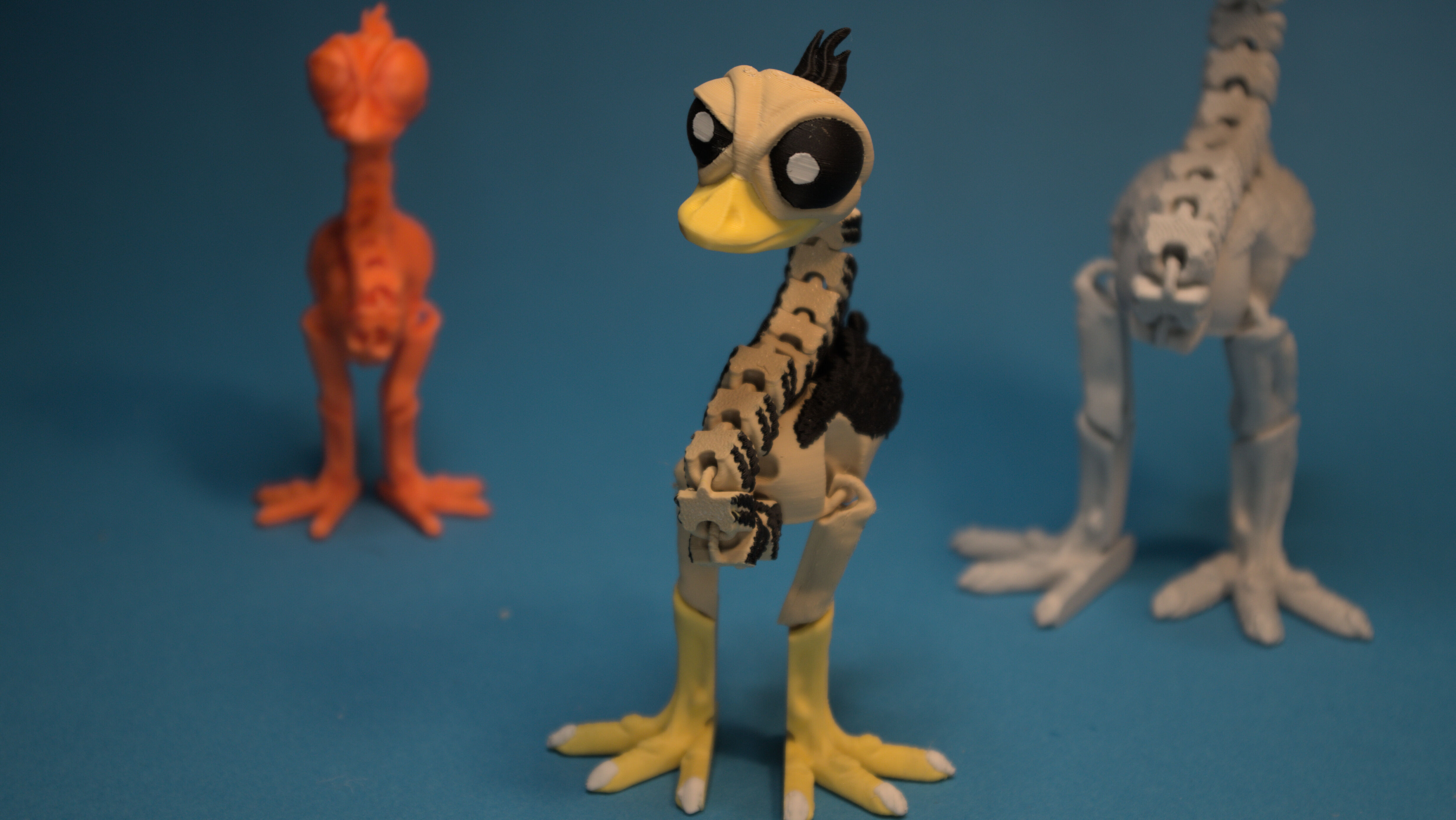 colored ostrich flexi 3MF 3D print model_5