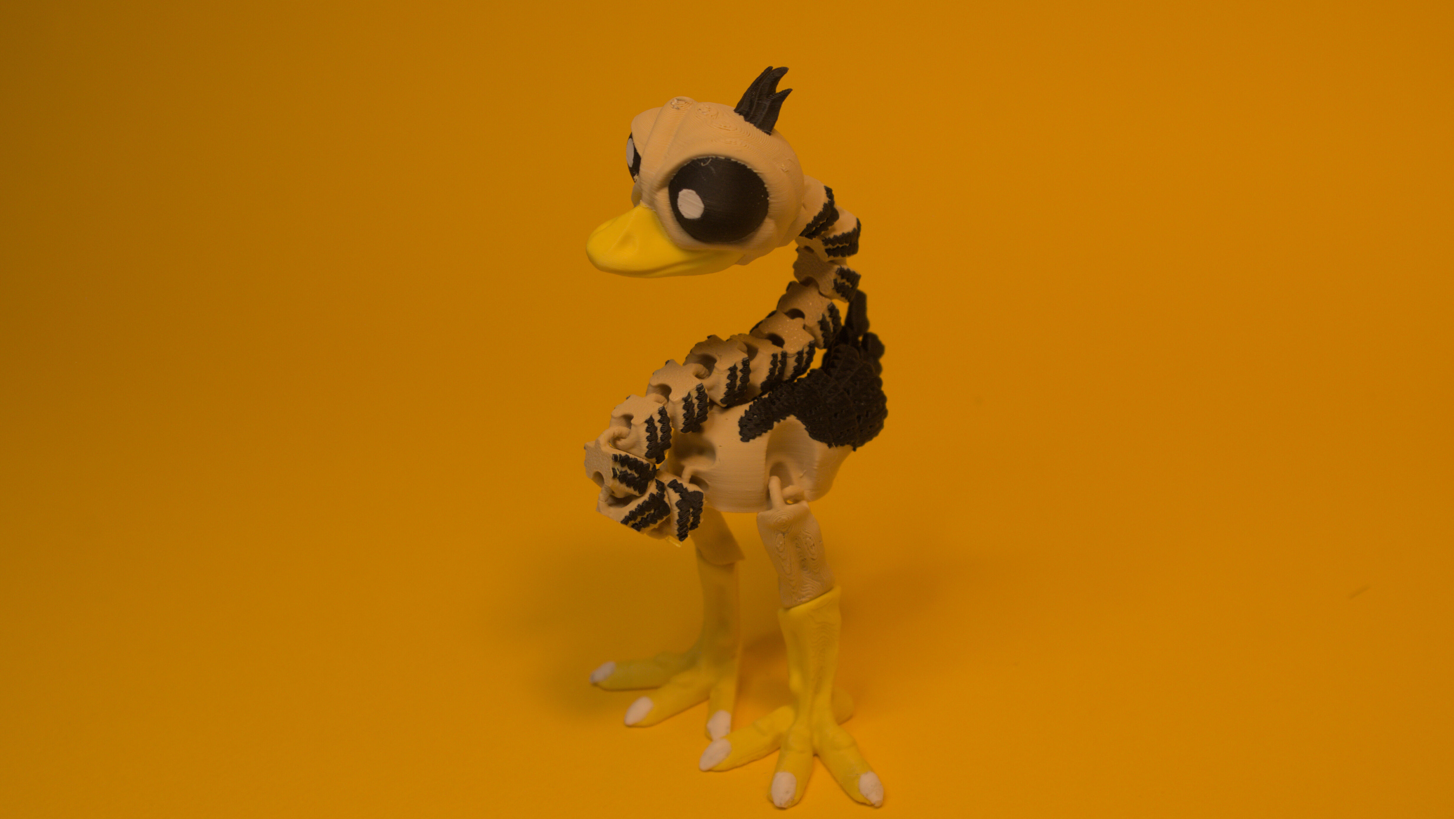 colored ostrich flexi 3MF 3D print model_2