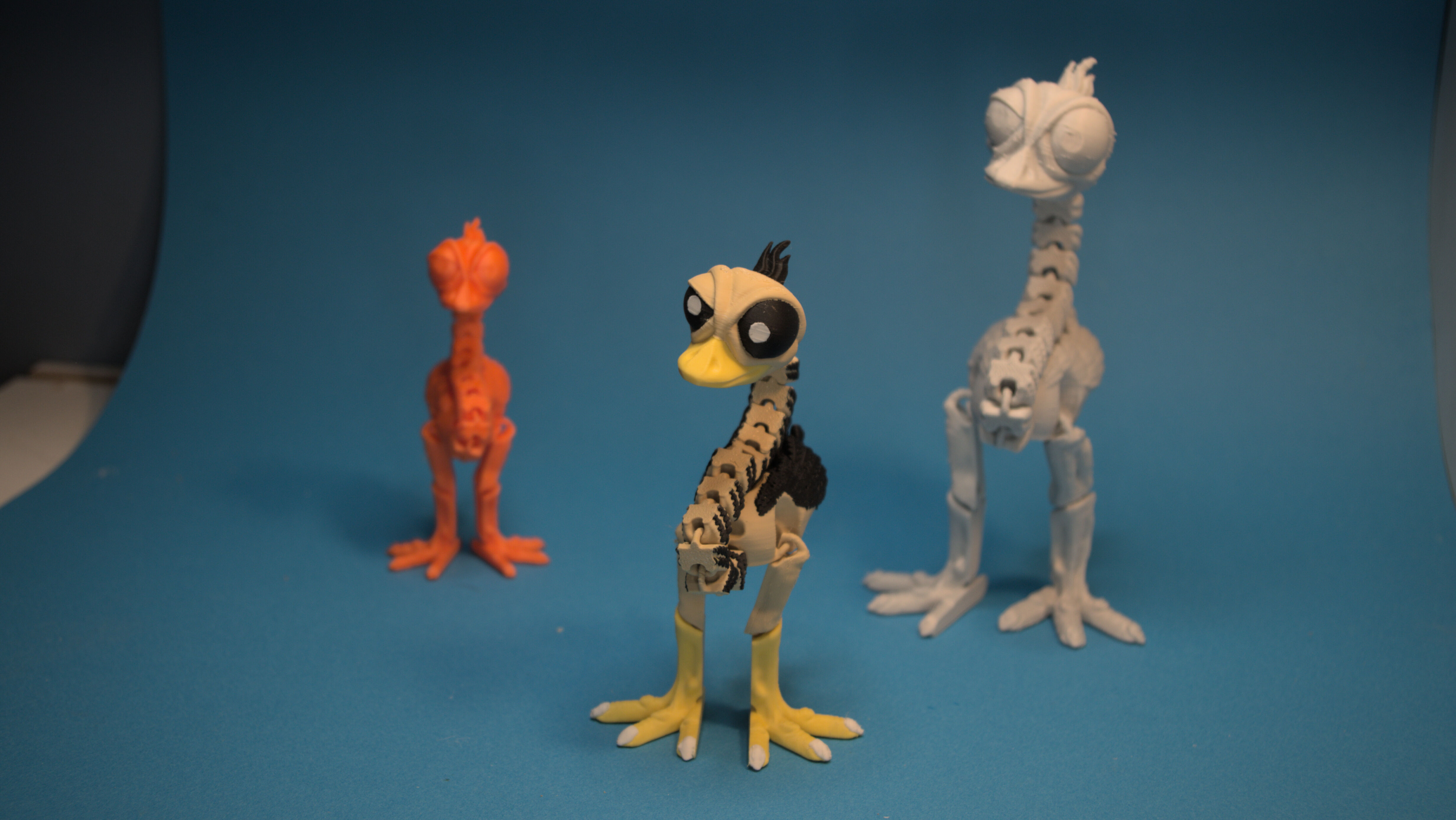 colored ostrich flexi 3MF 3D print model_4