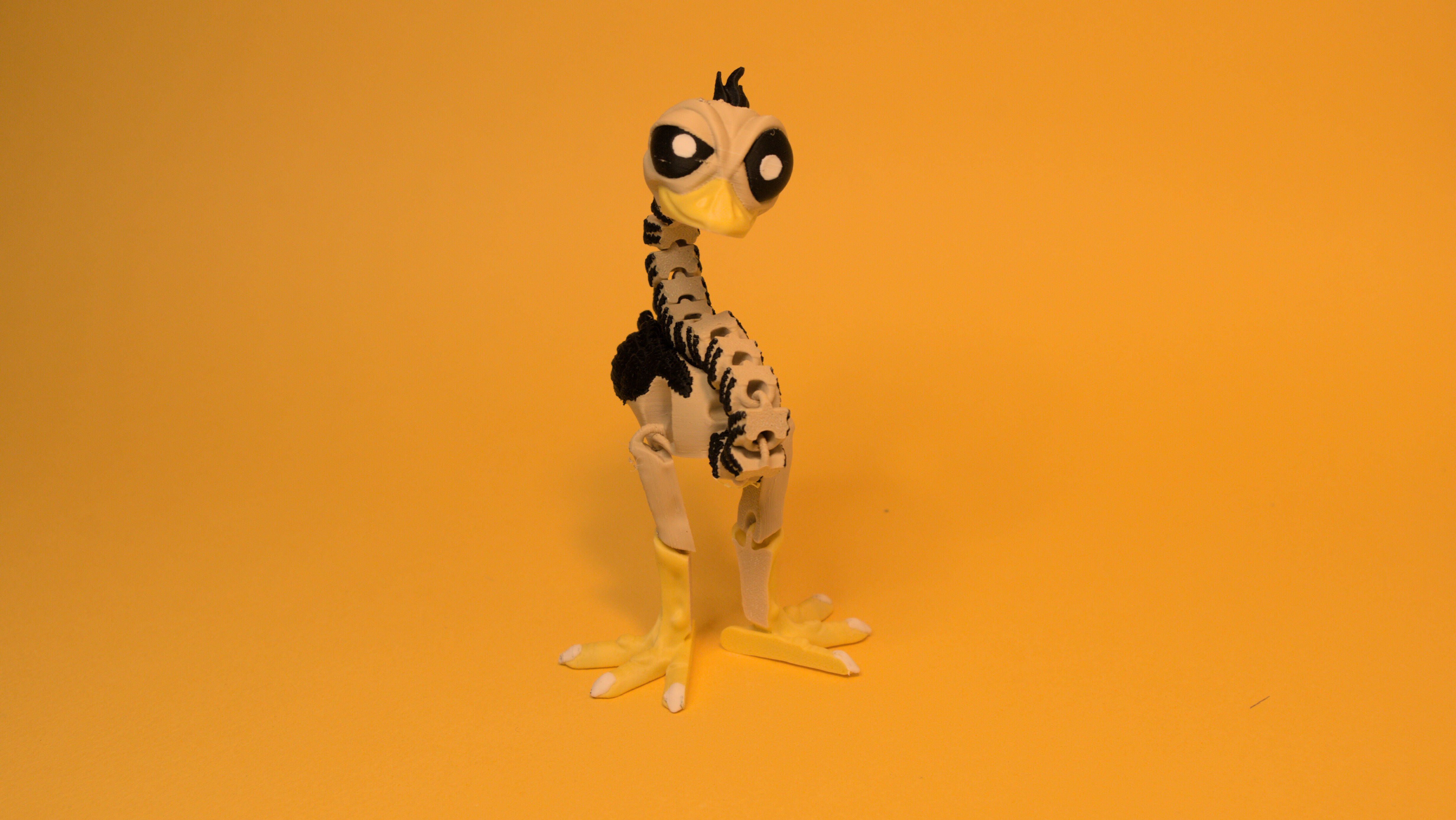 colored ostrich flexi 3MF 3D print model_1