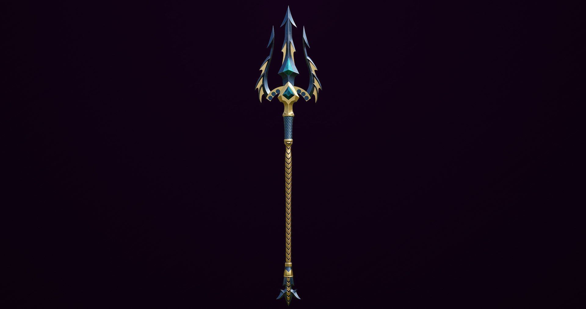 4 Fantasy Trident Collection All PBR Unity UE Textures _2