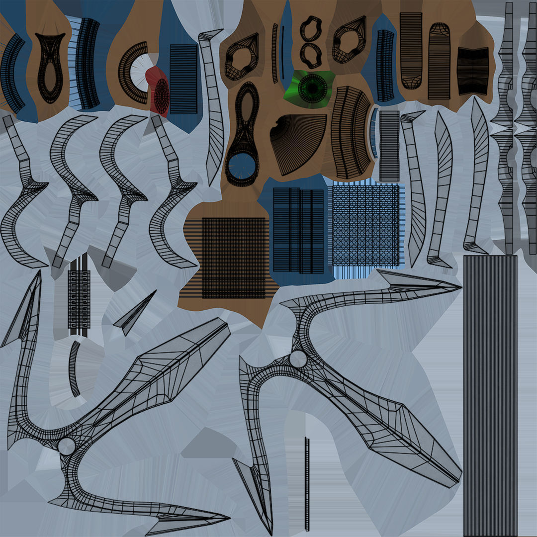 4 Fantasy Trident Collection All PBR Unity UE Textures _23