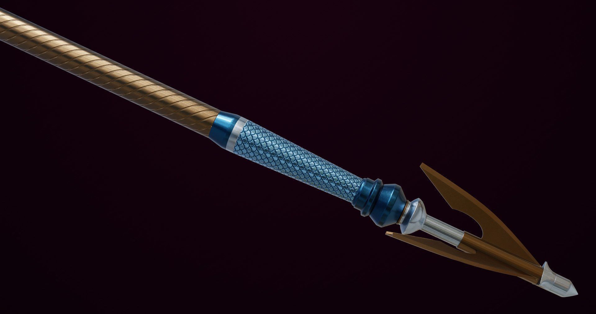 4 Fantasy Trident Collection All PBR Unity UE Textures _38