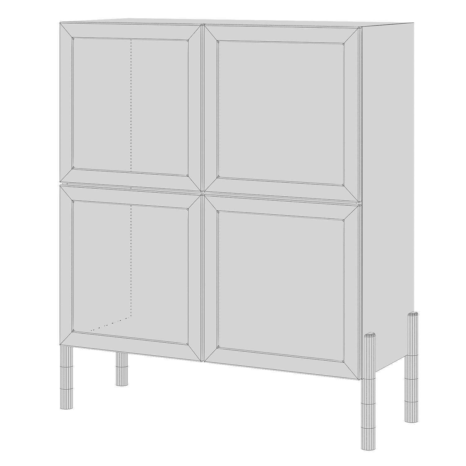 Jolie Viennese Weave Sideboard 3D model_3