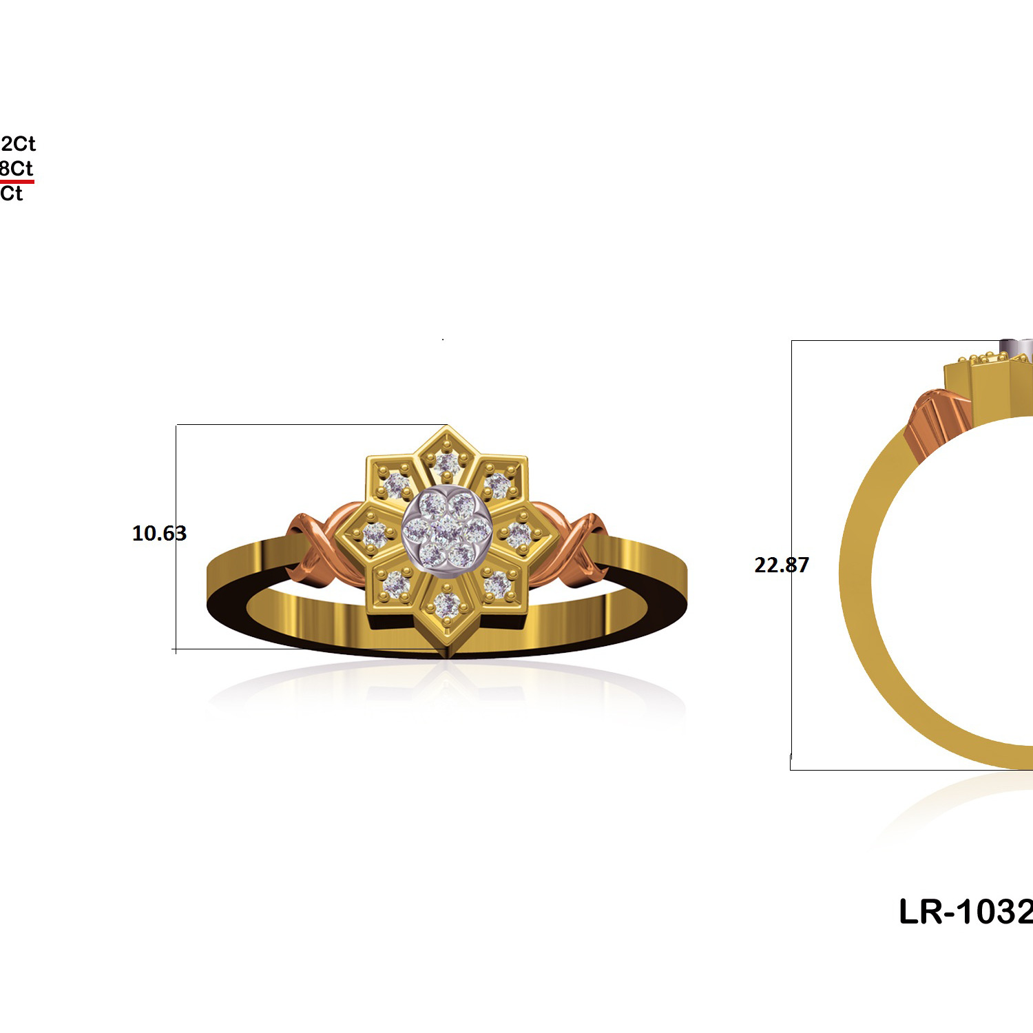 Women Ring  Render 3dm STL MTL SLC JCD OBJ FBX Details 3D print model_24