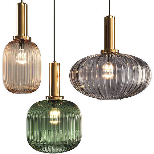 Pendant lamp IRIS C Low-poly 3D model
