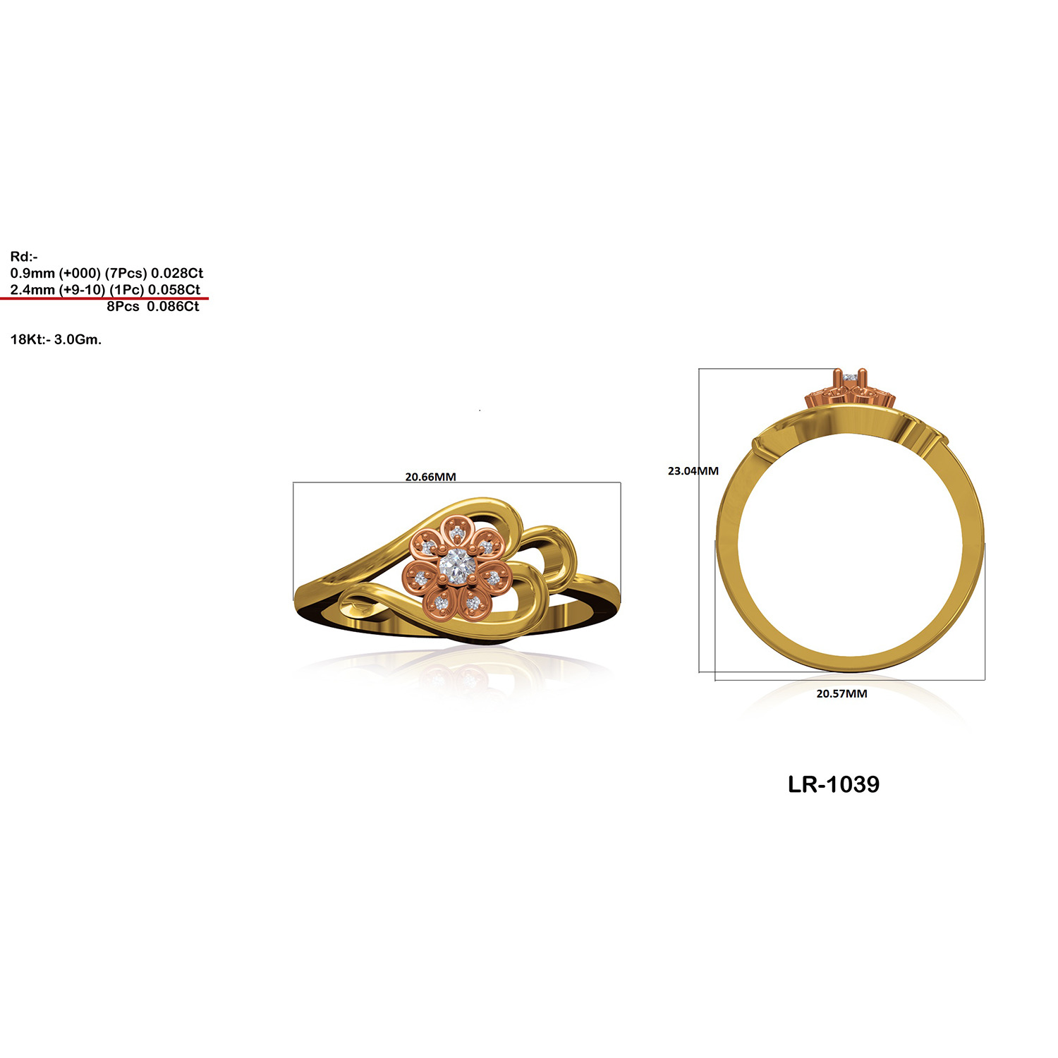 Women Ring Render 3dm STL MTL SLC JCD OBJ FBX Details 3D print model_25