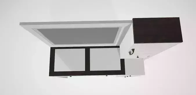 armhouse Vanity Desk with Touch Screen LED Mirror