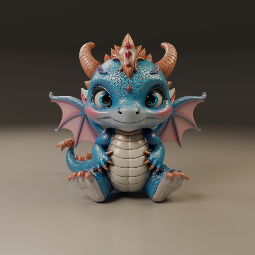 baby dragon 3D print model_16