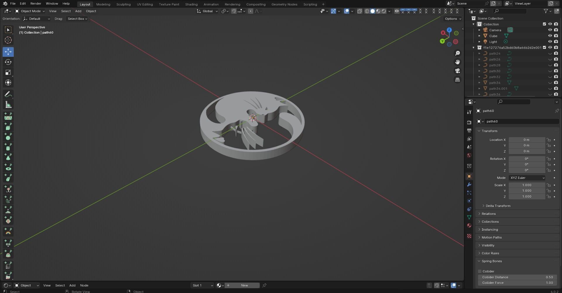 cat yin and yang 2 stl 3D print model_2