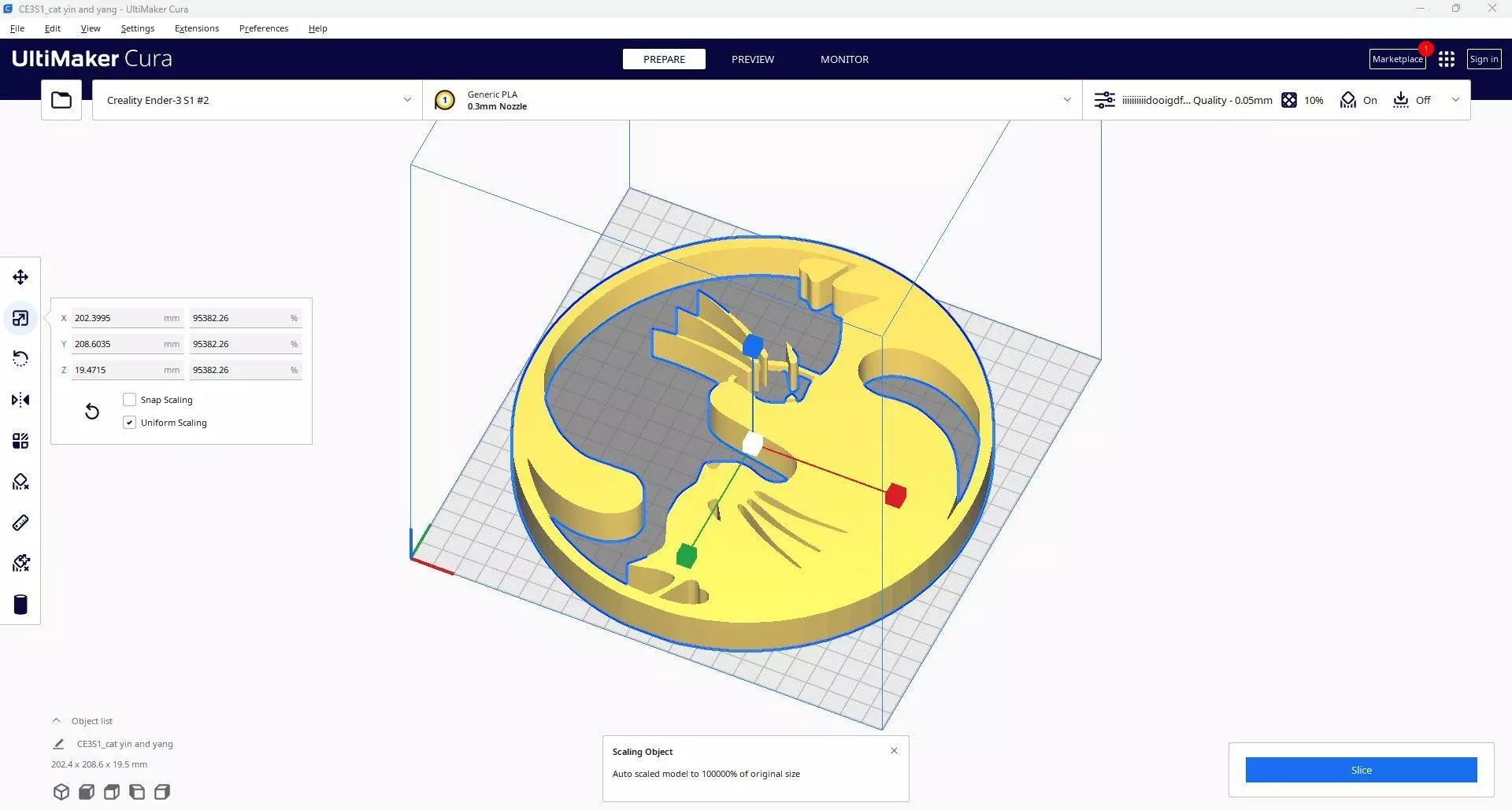 cat yin and yang 2 stl 3D print model_0