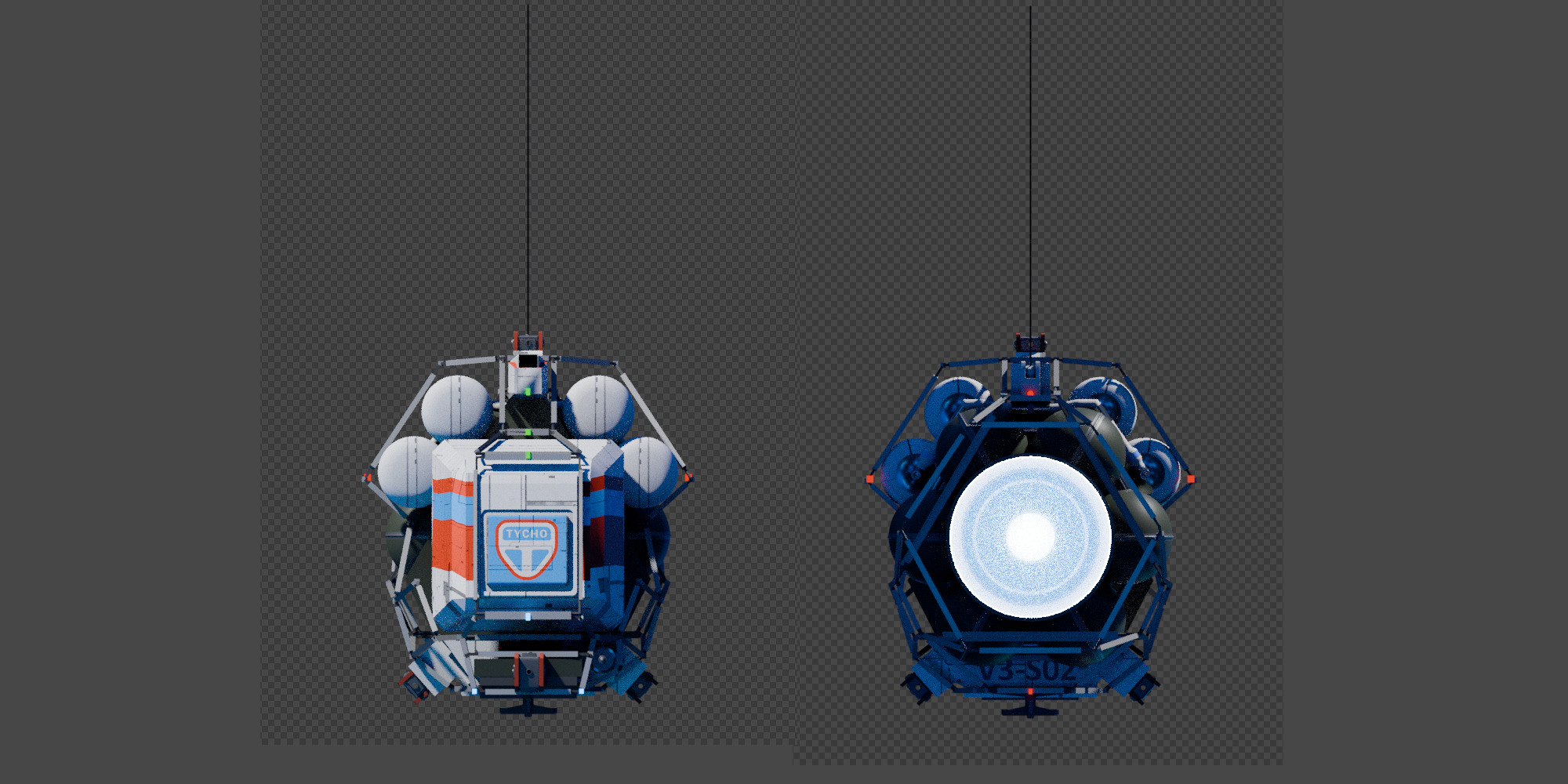 Space Shuttle Model Low-poly 3D model_2