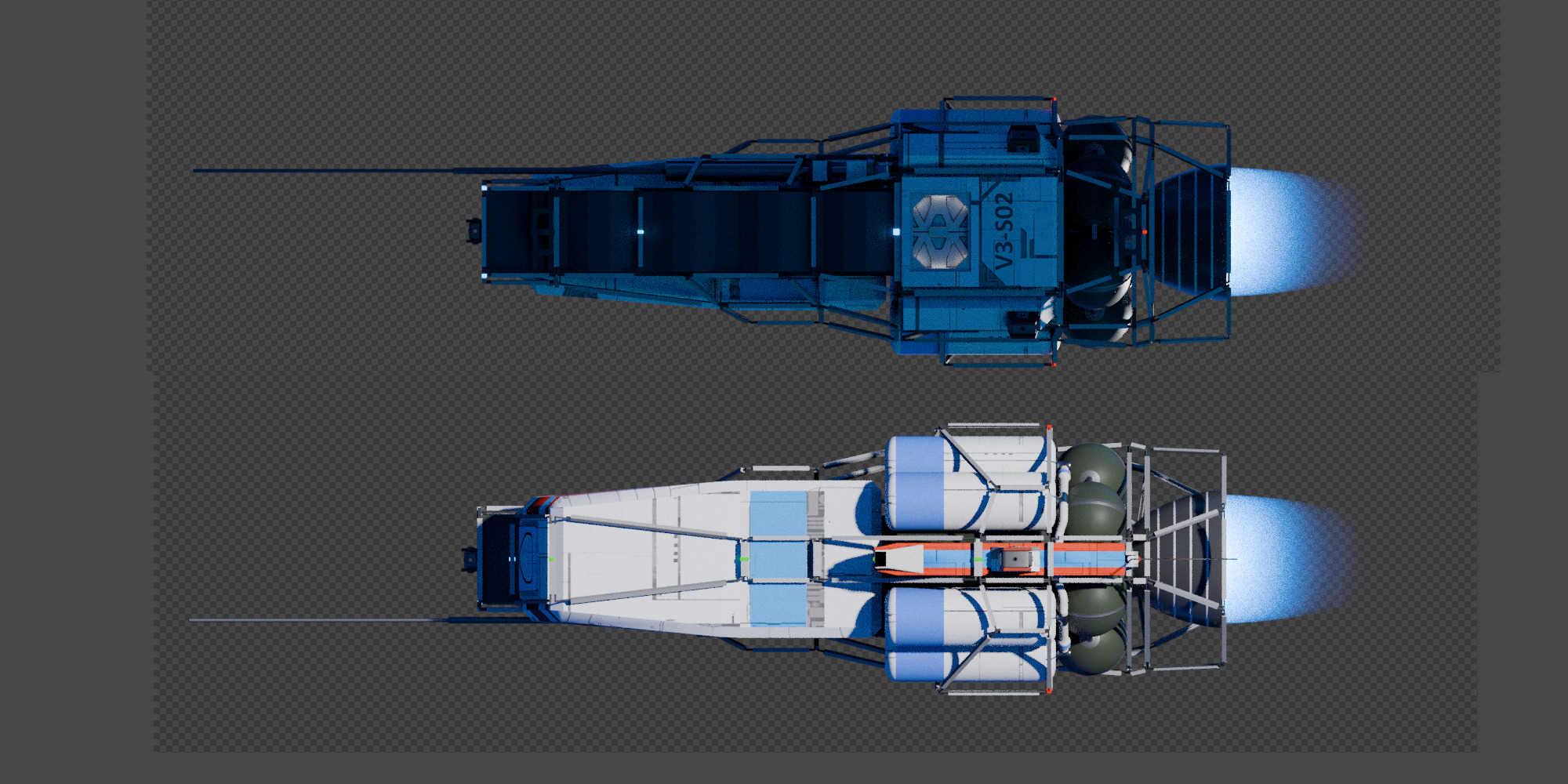 Space Shuttle Model Low-poly 3D model_4