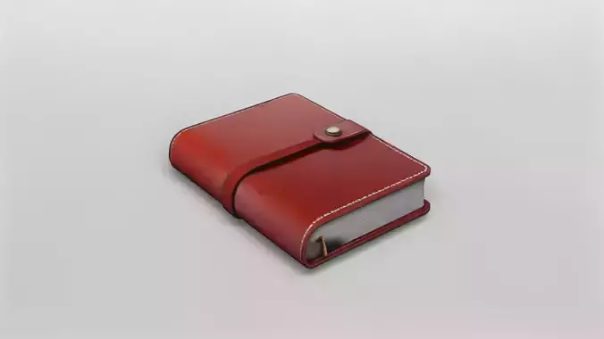 Realistic Leather-Bound Notebook 3D Model