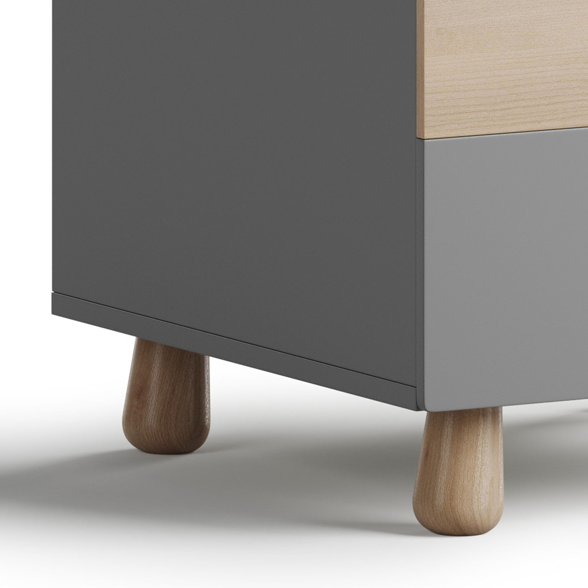 Bedside Table with a Door 3D model_11