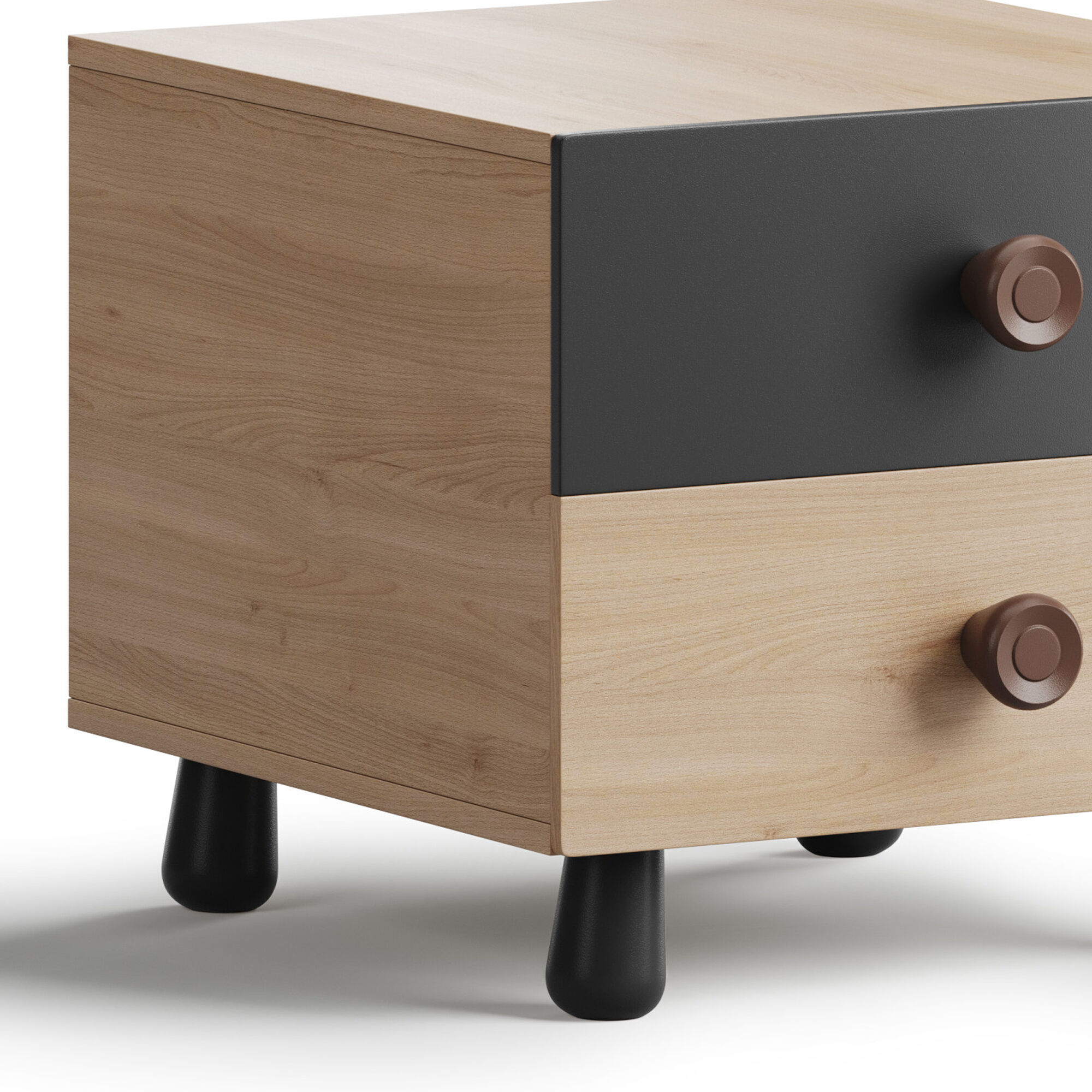 Bedside Table with a Door 3D model_12