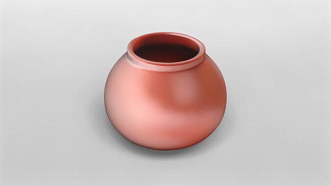 Realistic Terracotta Pot 3D Model 3D model