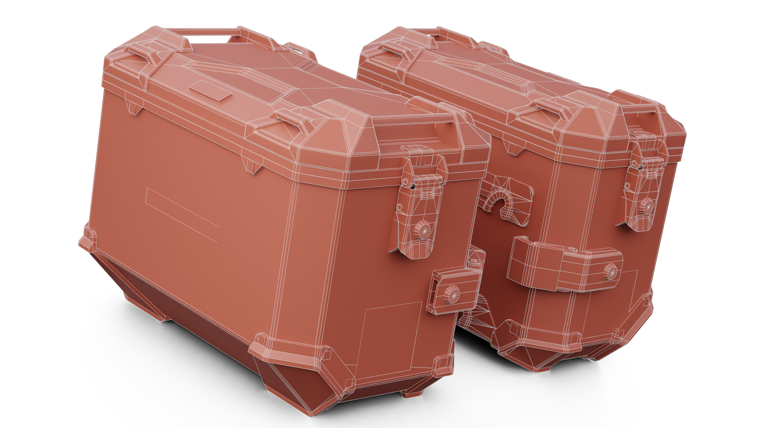 SW-Motech pannier case Low-poly 3D model_14