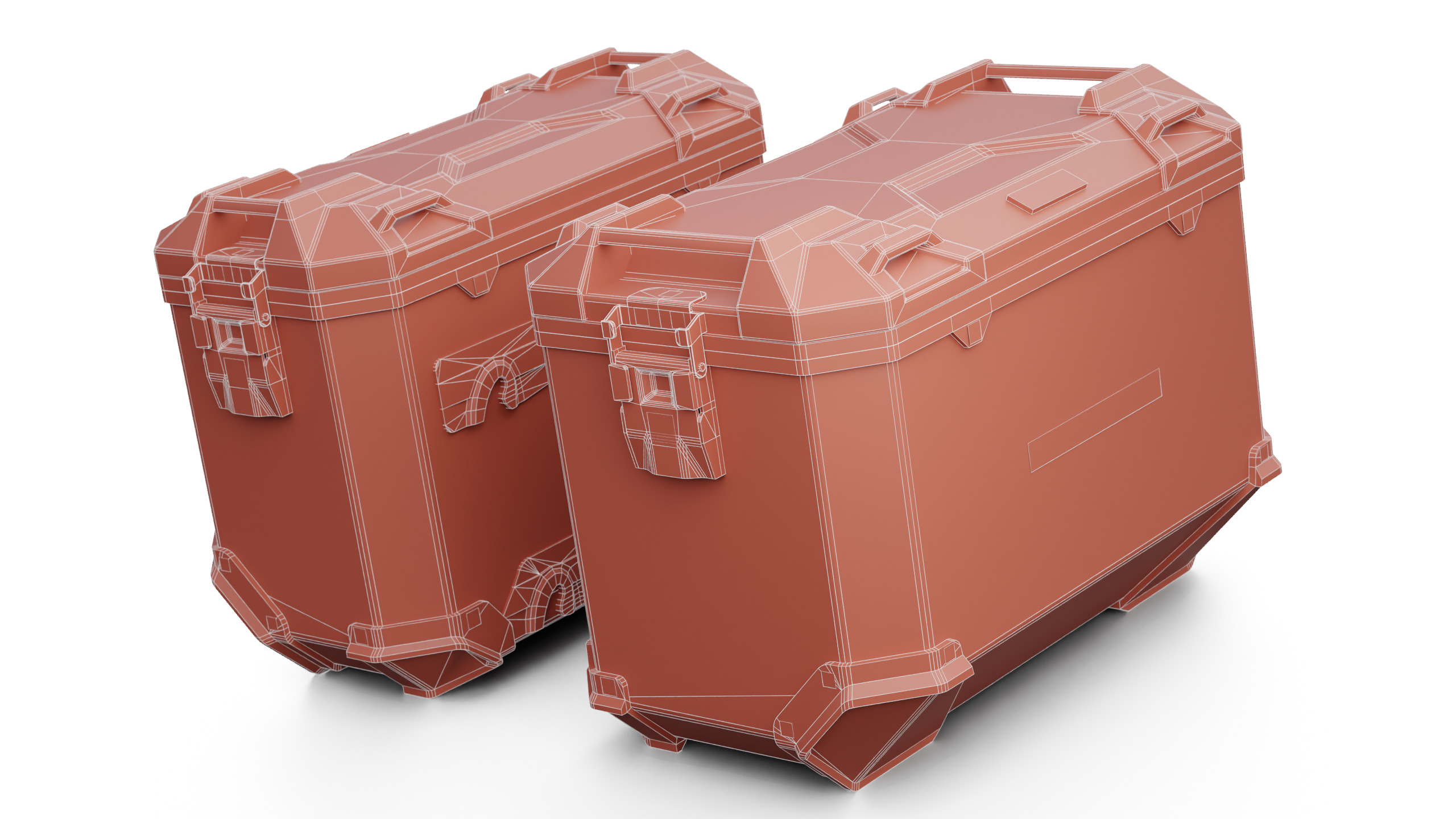 SW-Motech pannier case Low-poly 3D model_10