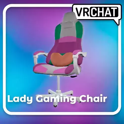Lady Gaming Chair - Pink Purple 3D model